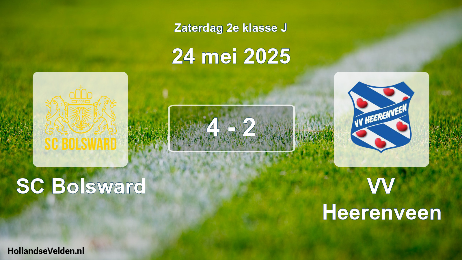 Total number of matches played: SC Bolsward - VV Heerenveen 4 - 2 (24 May 2025)
