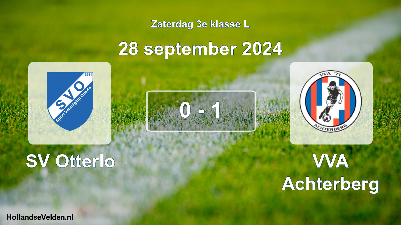 Total number of matches played: SV Otterlo - VVA Achterberg 0 - 1 (28 September 2024)
