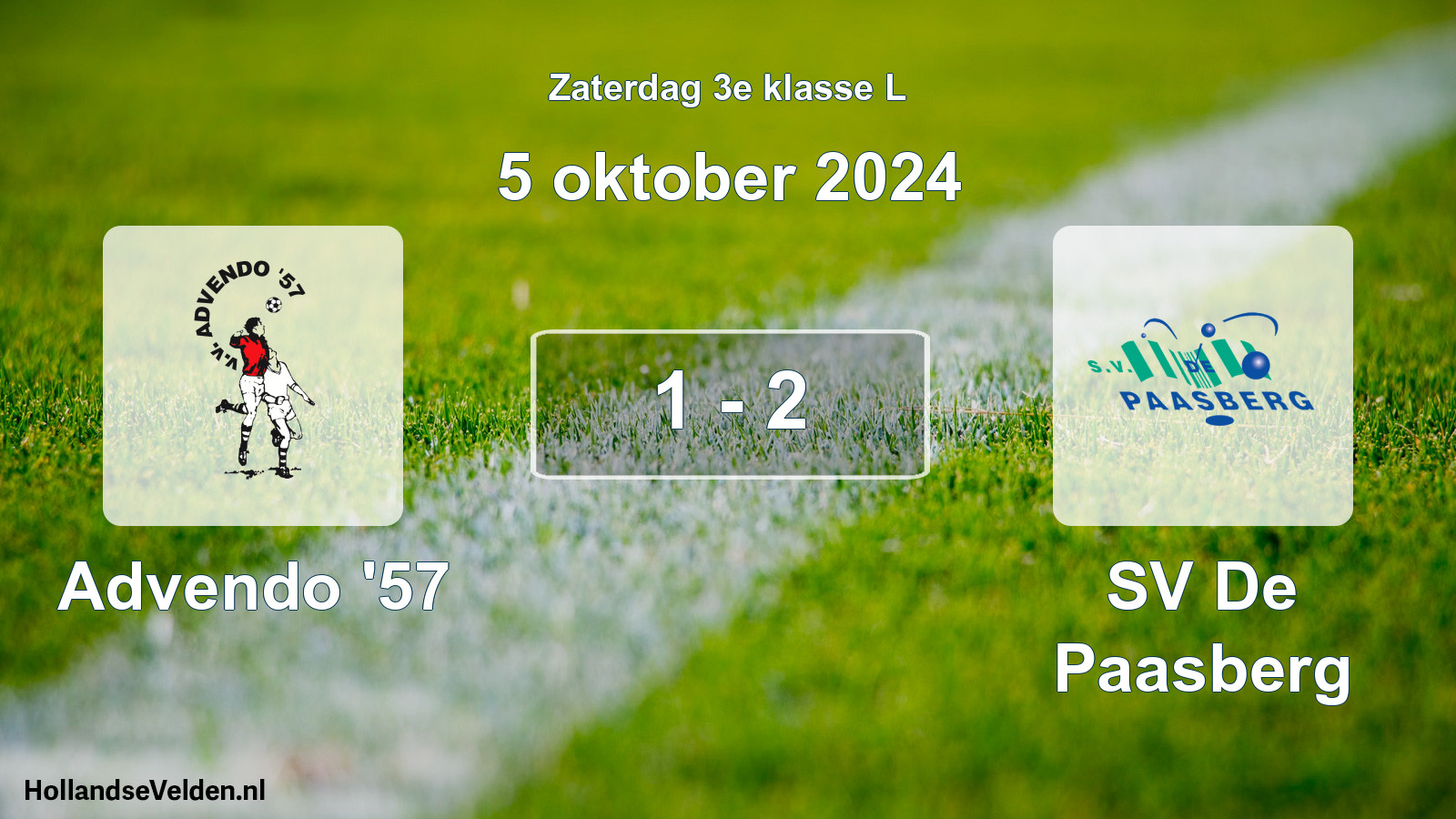 Total number of matches played: Advendo '57 - SV De Paasberg 1 - 2 (5 October 2024)