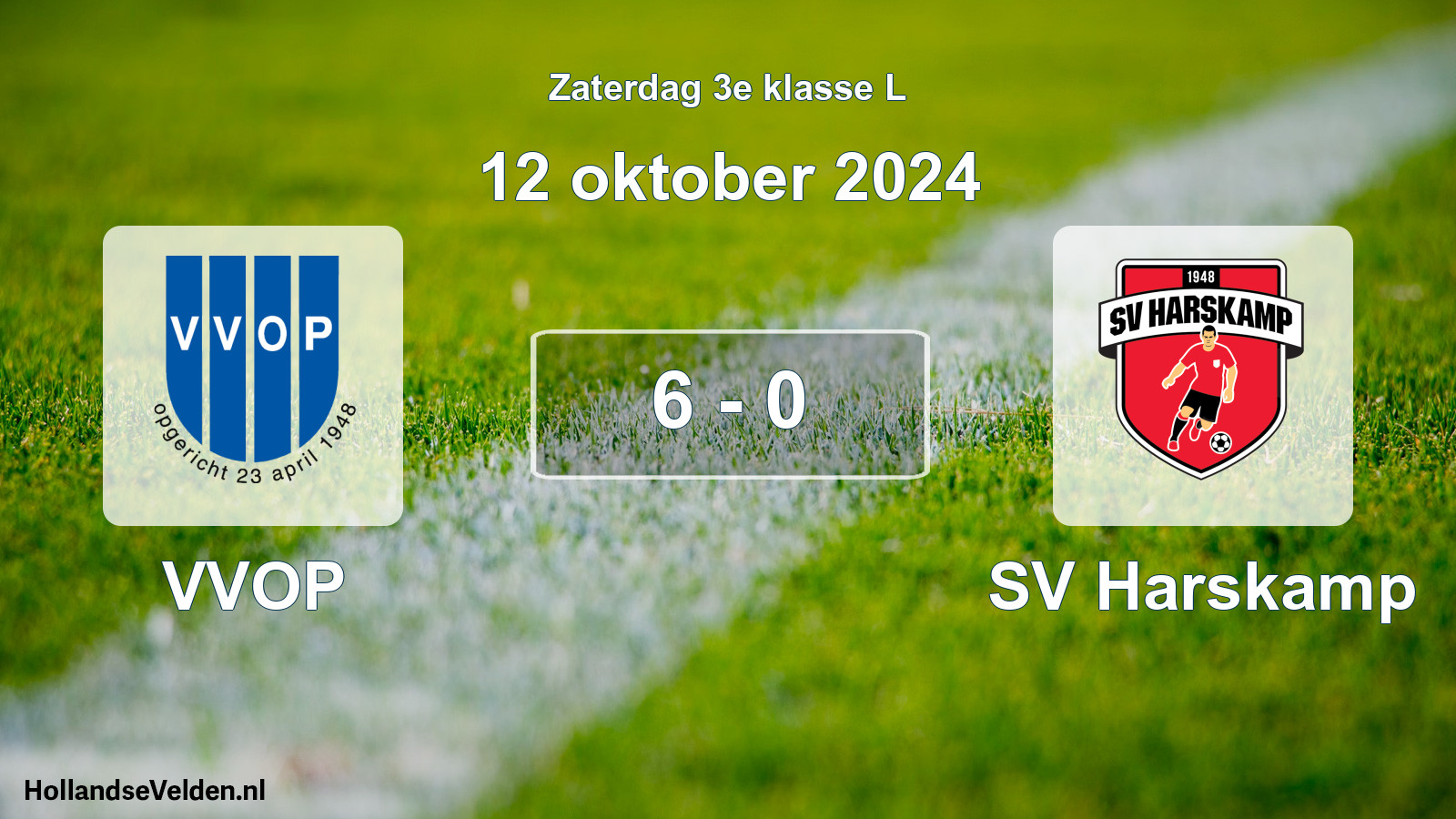 Total number of matches played: VVOP - SV Harskamp 6 - 0 (12 October 2024)