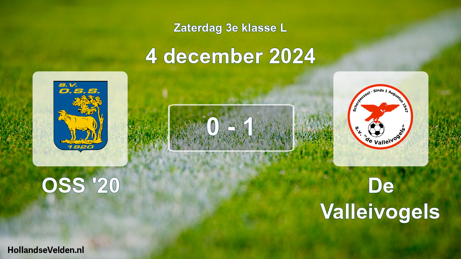 Total number of matches played: OSS '20 - De Valleivogels 0 - 1 (4 December 2024)