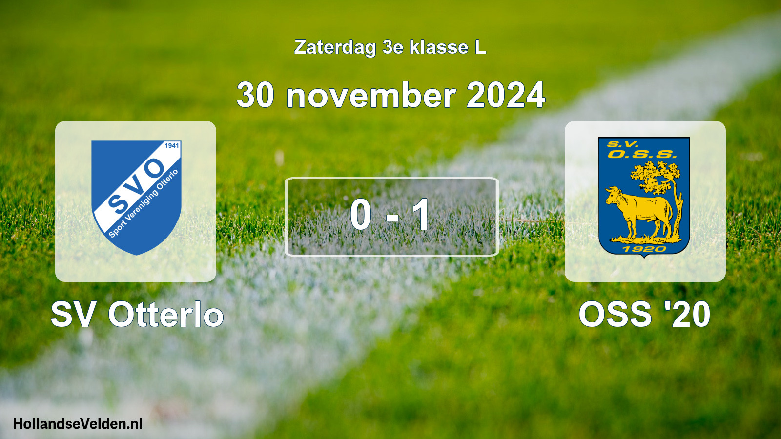 Total number of matches played: SV Otterlo - OSS '20 0 - 1 (30 November 2024)