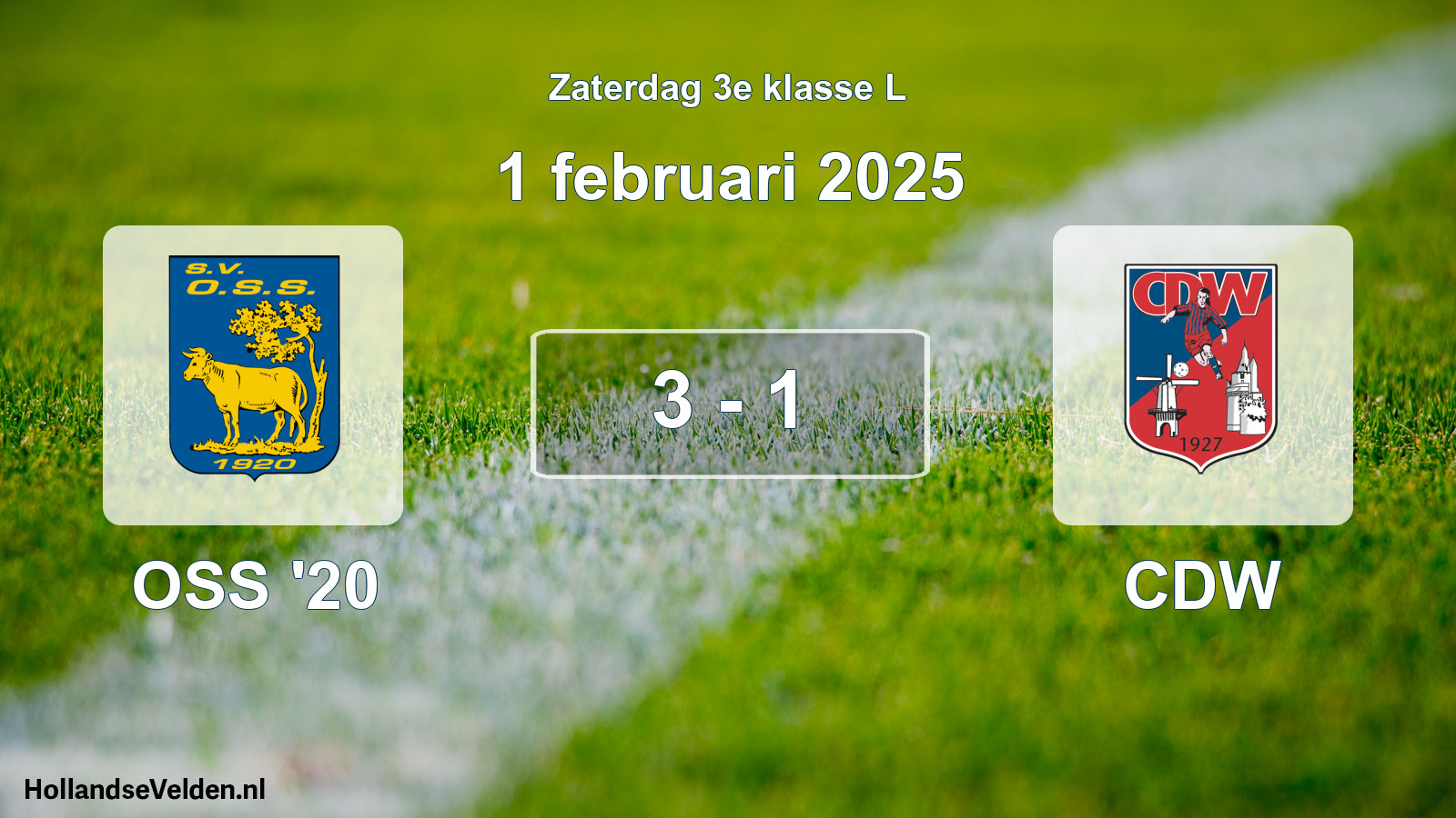 Total number of matches played: OSS '20 - CDW 3 - 1 (1 February 2025)