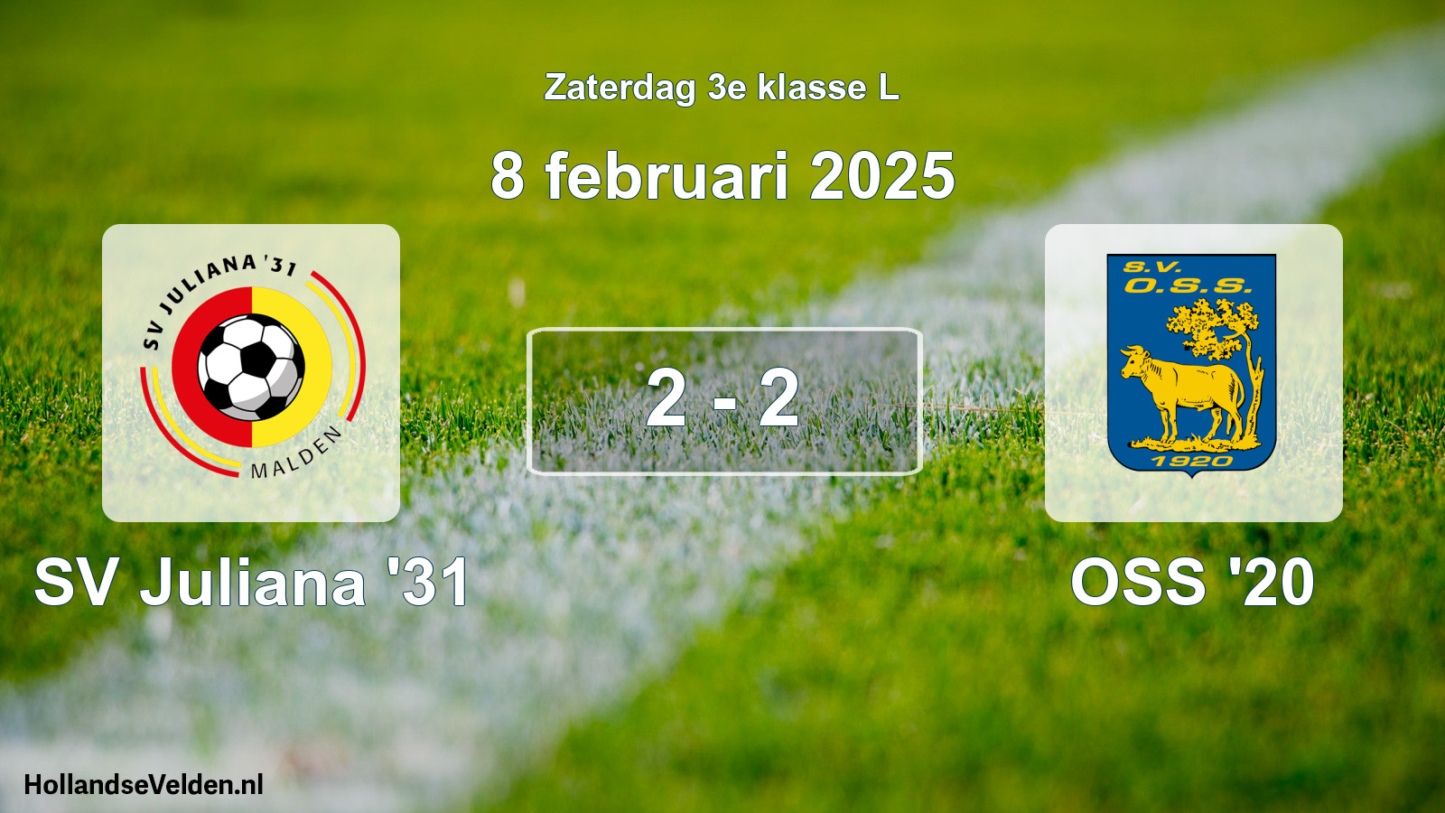 Total number of matches played: SV Juliana '31 - OSS '20 2 - 2 (8 February 2025)