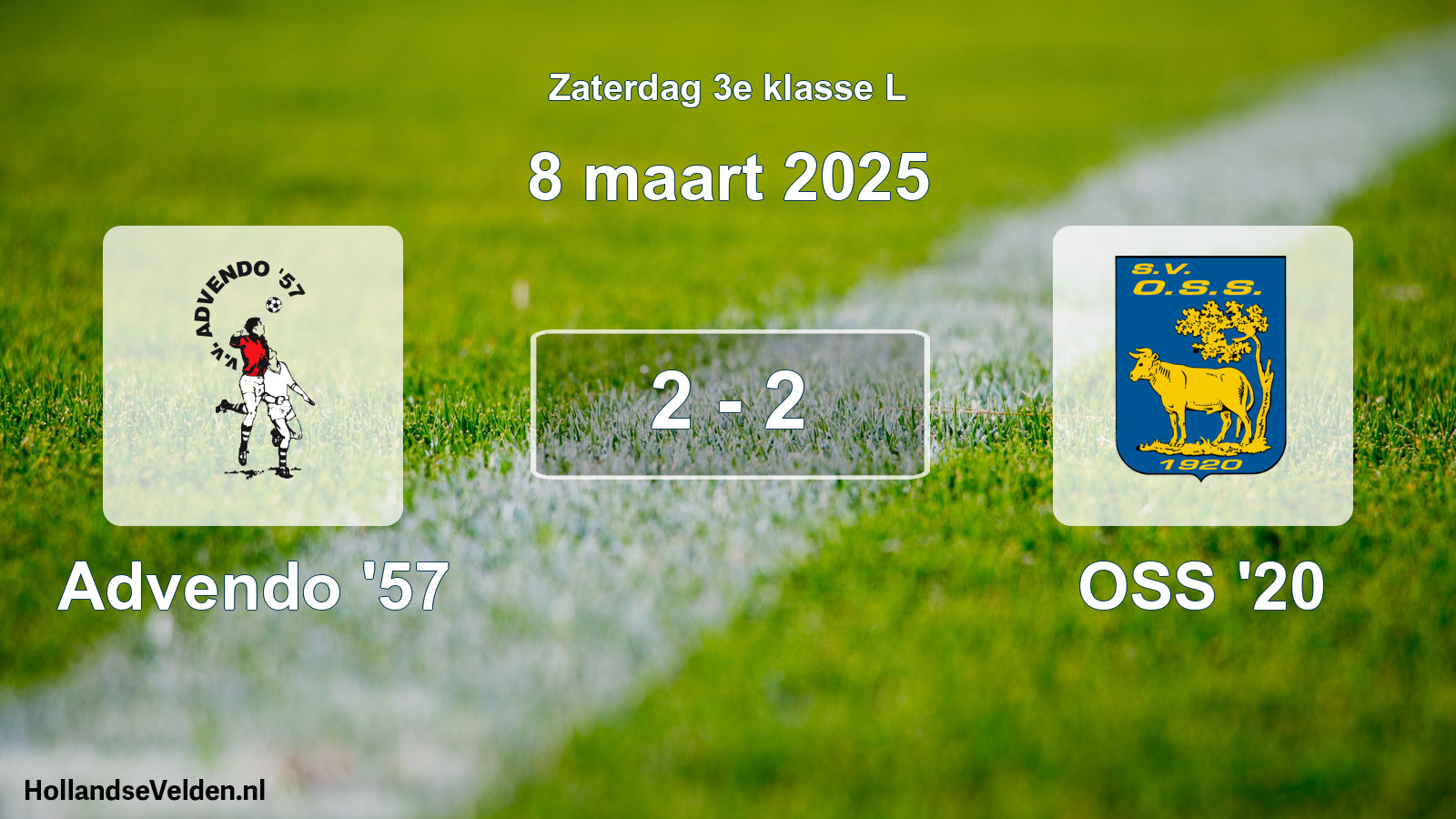 Total number of matches played: Advendo '57 - OSS '20 2 - 2 (8 March 2025)