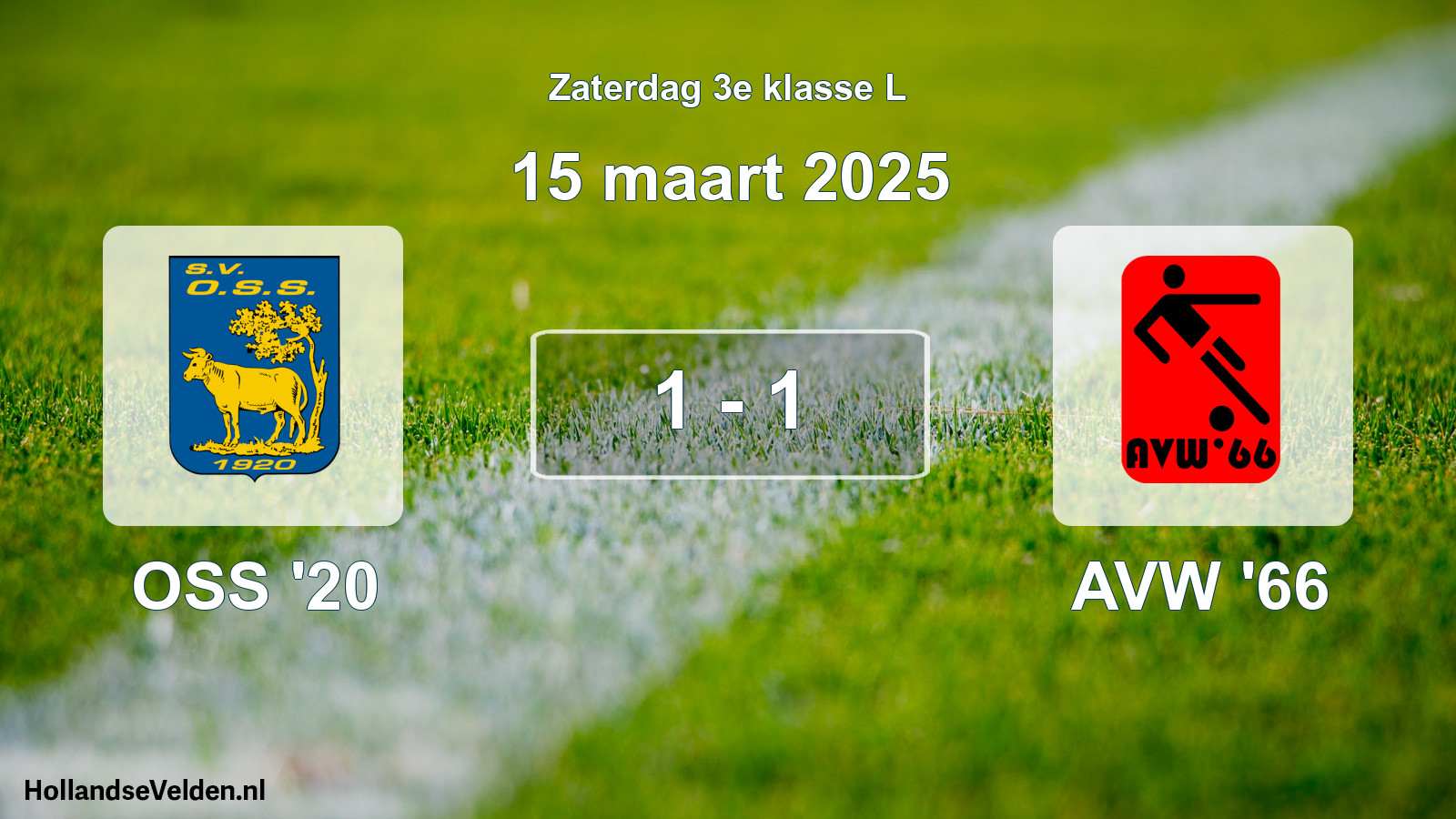 Total number of matches played: OSS '20 - AVW '66 1 - 1 (15 March 2025)
