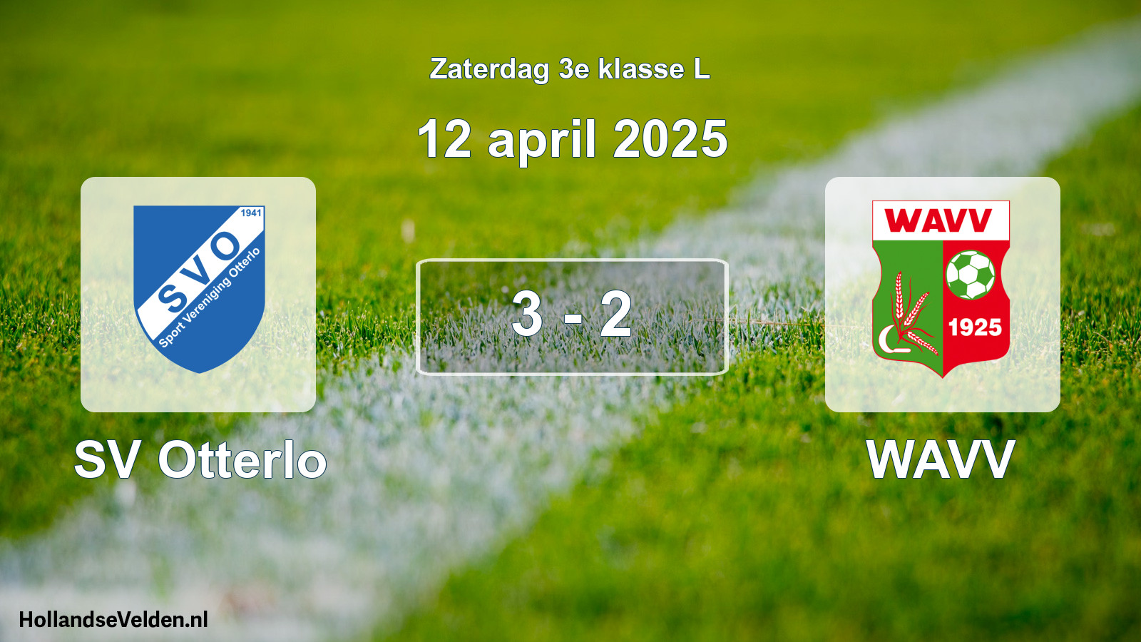 Total number of matches played: SV Otterlo - WAVV 3 - 2 (12 April 2025)