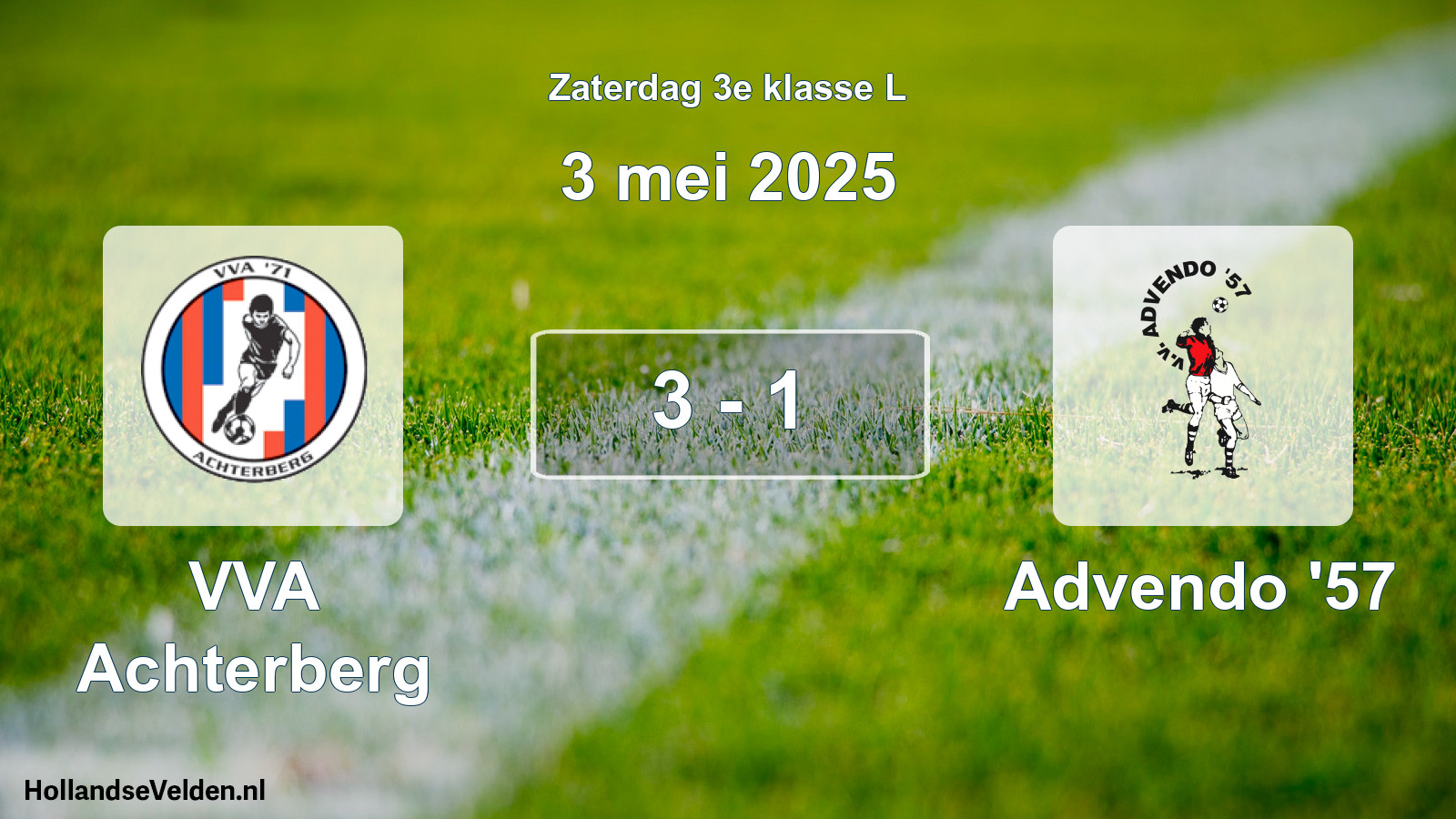 Total number of matches played: VVA Achterberg - Advendo '57 3 - 1 (3 May 2025)
