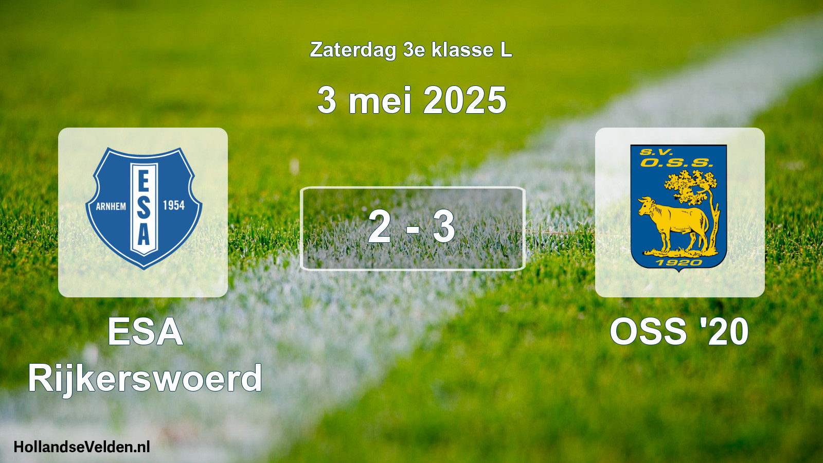 Total number of matches played: ESA Rijkerswoerd - OSS '20 2 - 3 (3 May 2025)