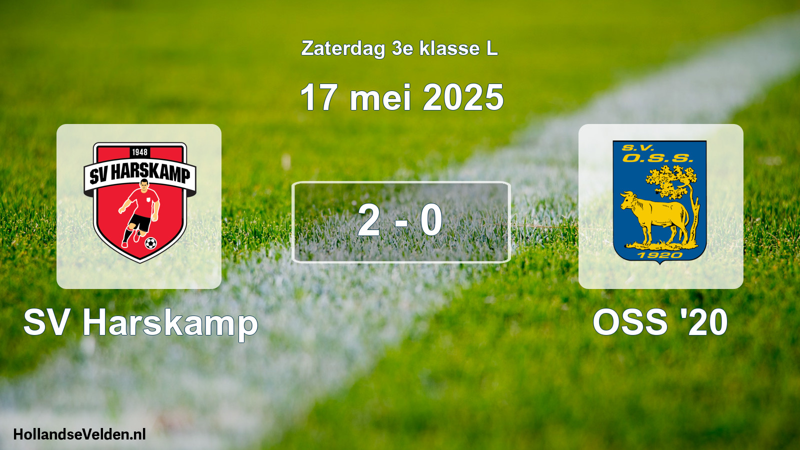 Total number of matches played: SV Harskamp - OSS '20 2 - 0 (17 May 2025)