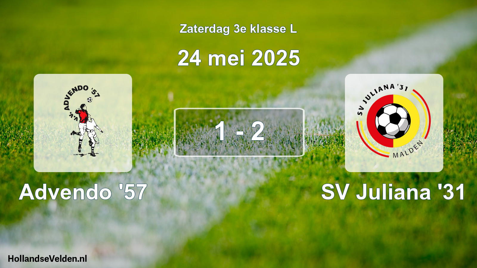 Total number of matches played: Advendo '57 - SV Juliana '31 1 - 2 (24 May 2025)