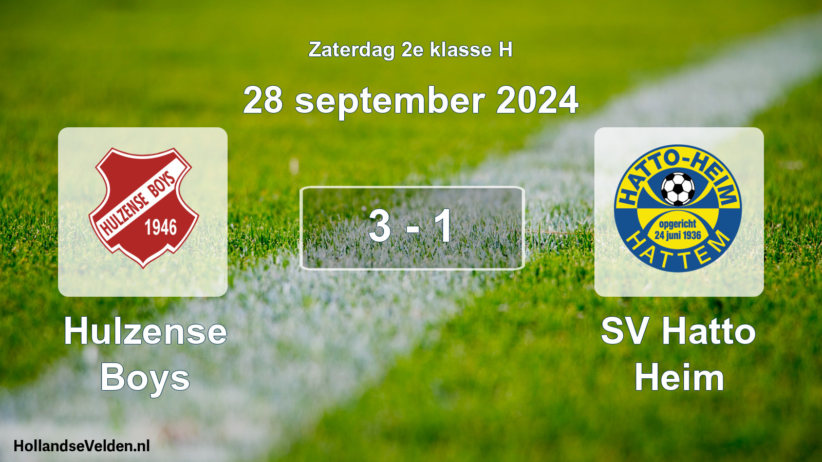 Total number of matches played: Hulzense Boys - SV Hatto Heim 3 - 1 (28 September 2024)