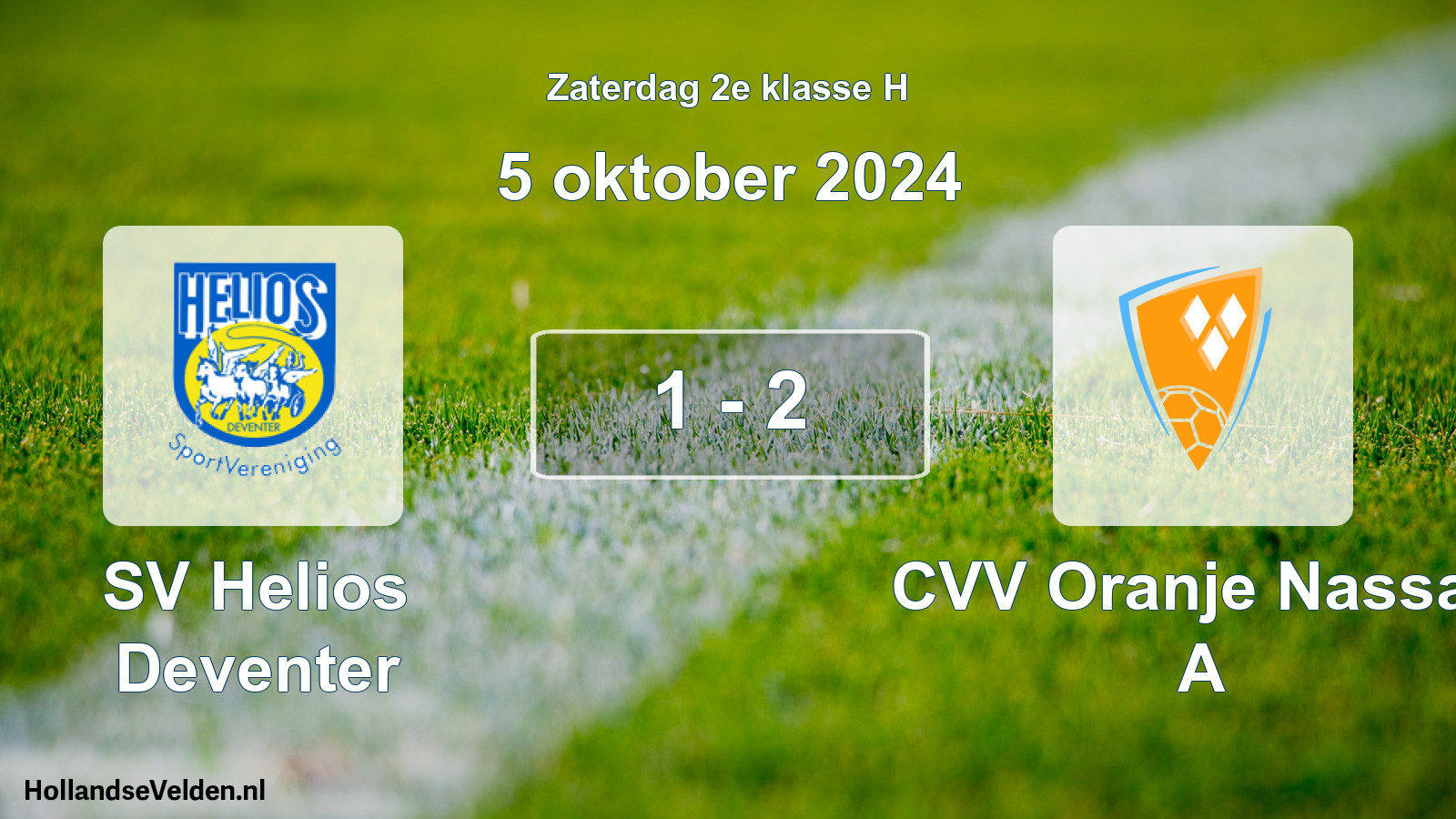 Total number of matches played: SV Helios Deventer - CVV Oranje Nassau A 1 - 2 (5 October 2024)
