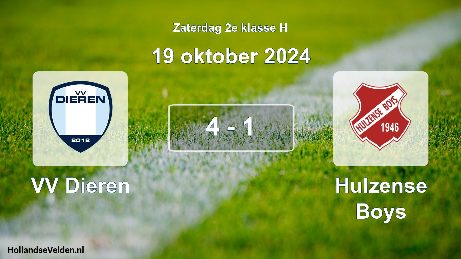 Total number of matches played: VV Dieren - Hulzense Boys 4 - 1 (19 October 2024)