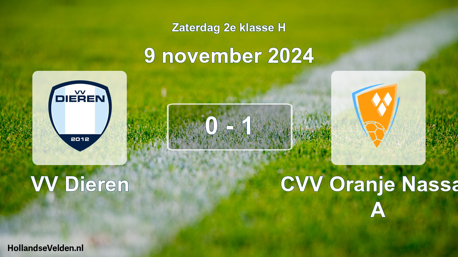 Total number of matches played: VV Dieren - CVV Oranje Nassau A 0 - 1 (9 November 2024)