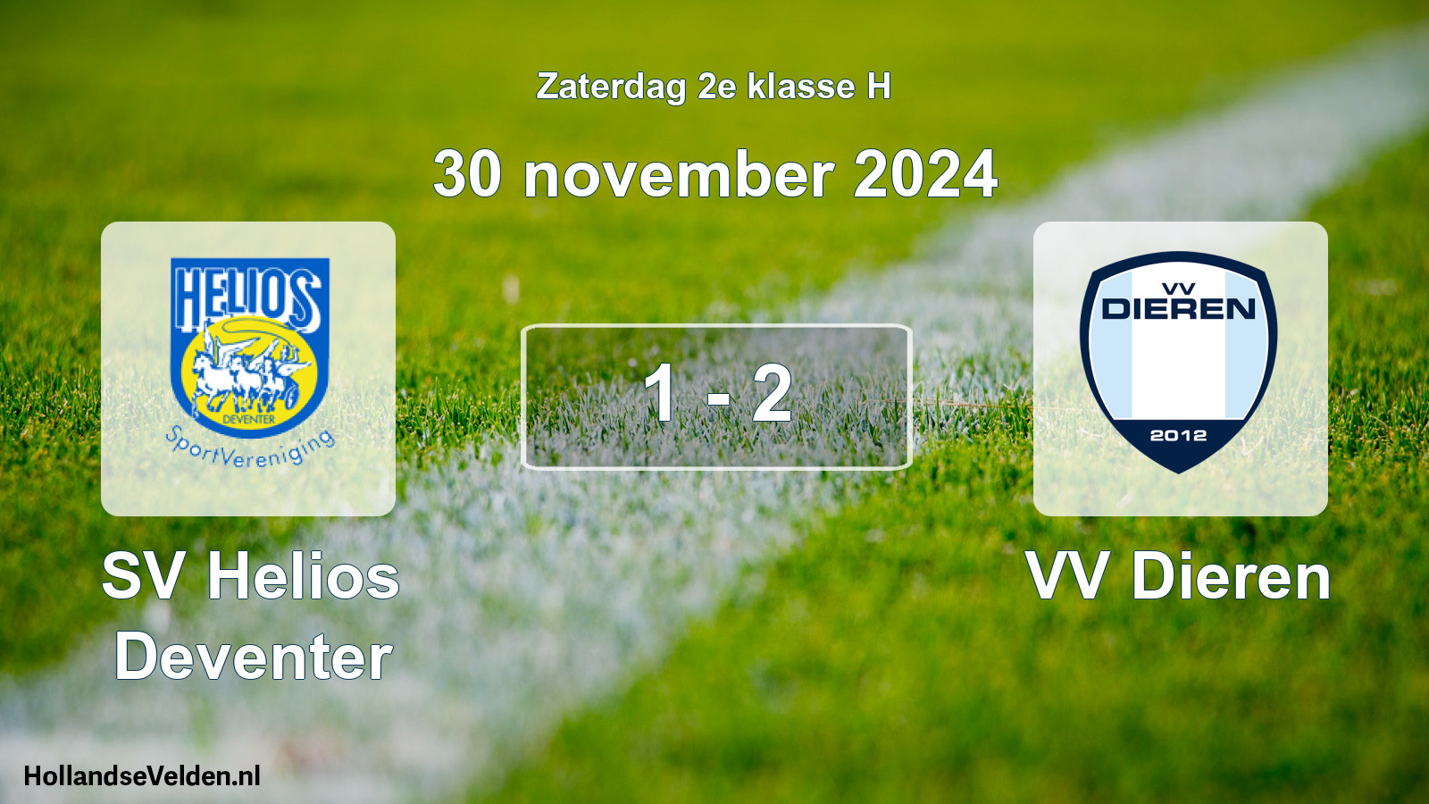 Total number of matches played: SV Helios Deventer - VV Dieren 1 - 2 (30 November 2024)