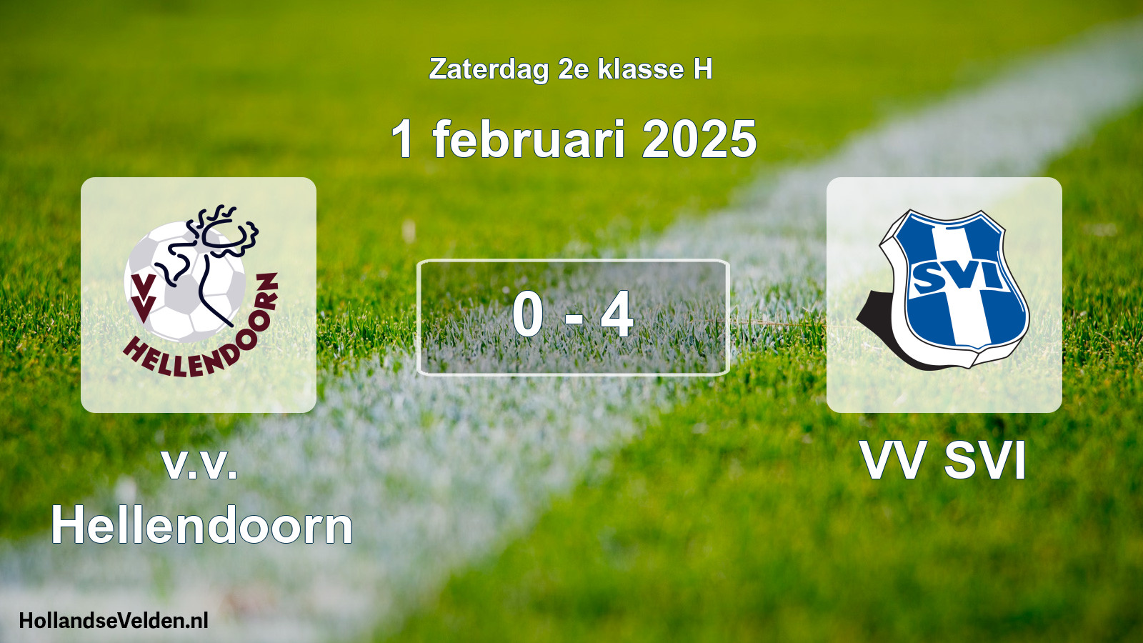 Total number of matches played: v.v. Hellendoorn - VV SVI 0 - 4 (1 February 2025)