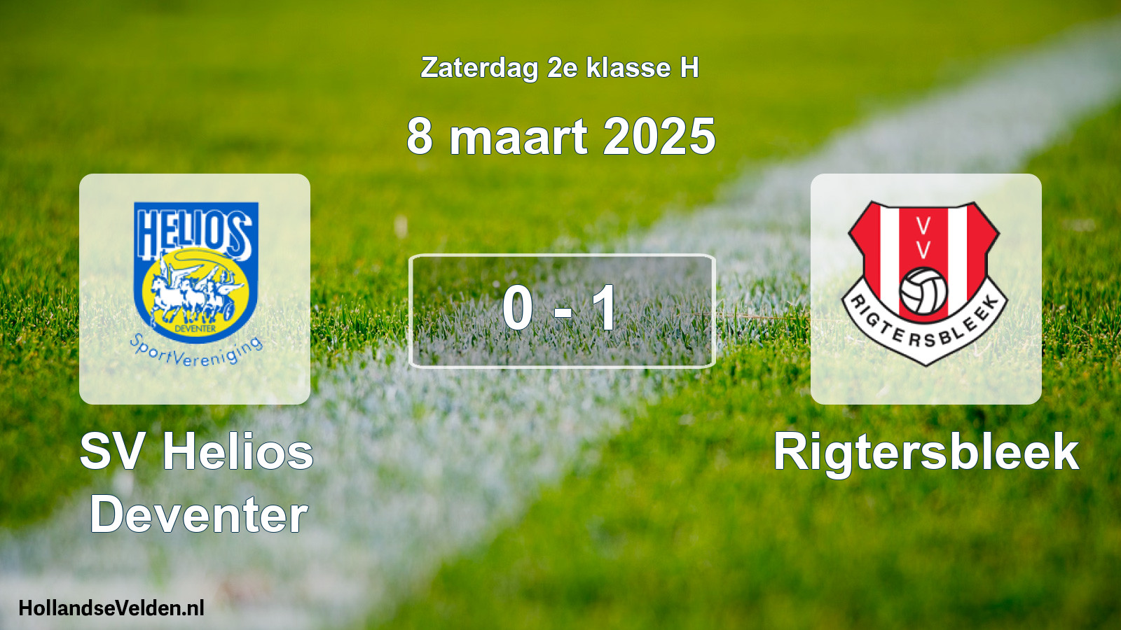Total number of matches played: SV Helios Deventer - Rigtersbleek 0 - 1 (8 March 2025)