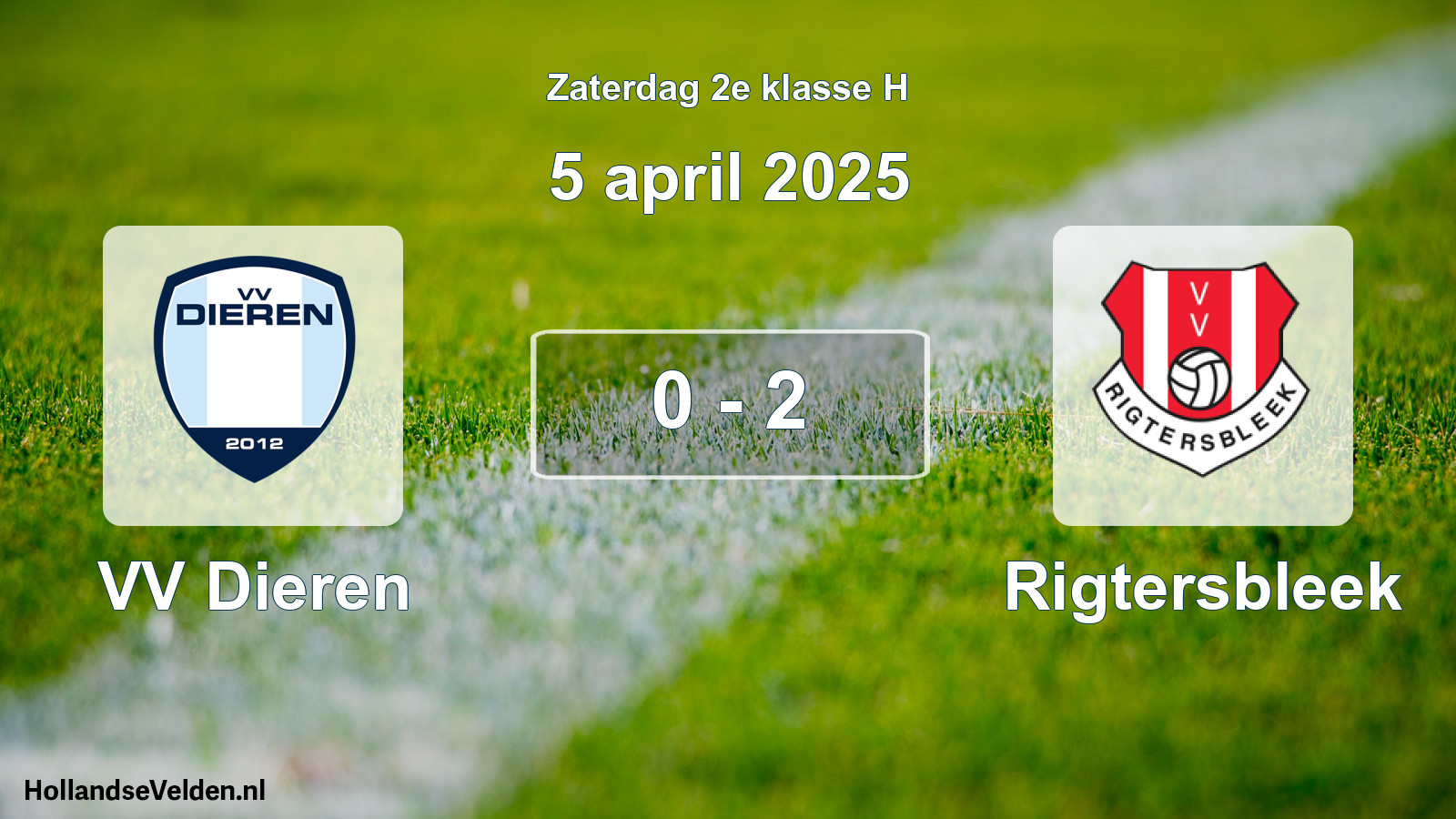 Total number of matches played: VV Dieren - Rigtersbleek 0 - 2 (5 April 2025)