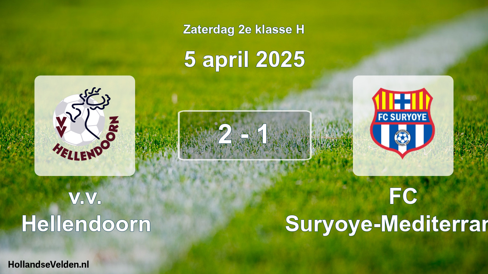 Total number of matches played: v.v. Hellendoorn - FC Suryoye-Mediterraneo 2 - 1 (5 April 2025)