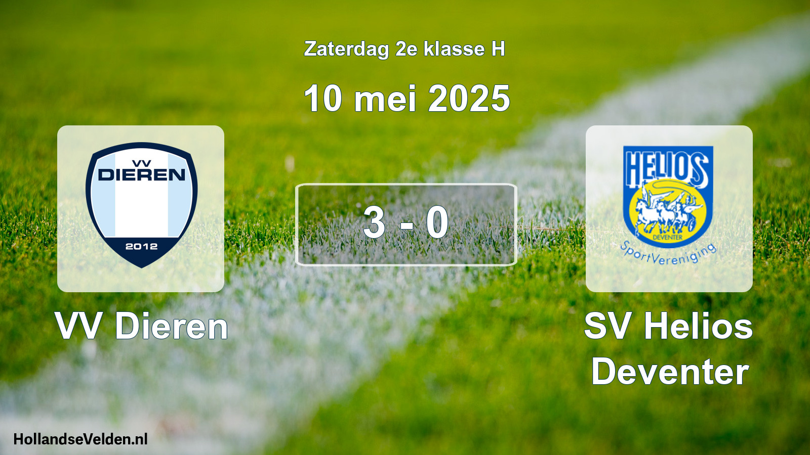 Total number of matches played: VV Dieren - SV Helios Deventer 3 - 0 (10 May 2025)