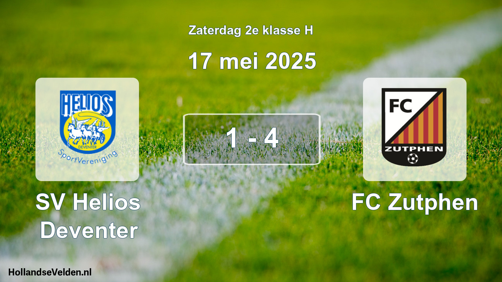 Total number of matches played: SV Helios Deventer - FC Zutphen 1 - 4 (17 May 2025)