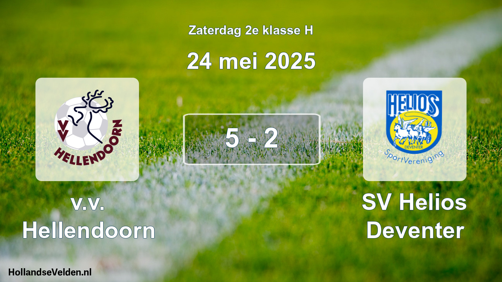 Total number of matches played: v.v. Hellendoorn - SV Helios Deventer 5 - 2 (24 May 2025)