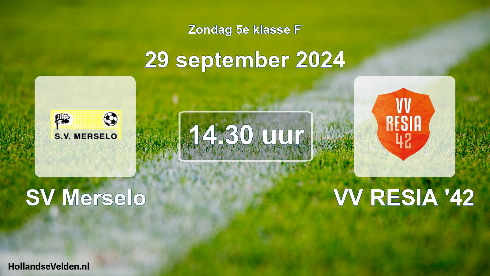 Scheduled Match: SV Merselo - VV RESIA '42 (29 September 2024)