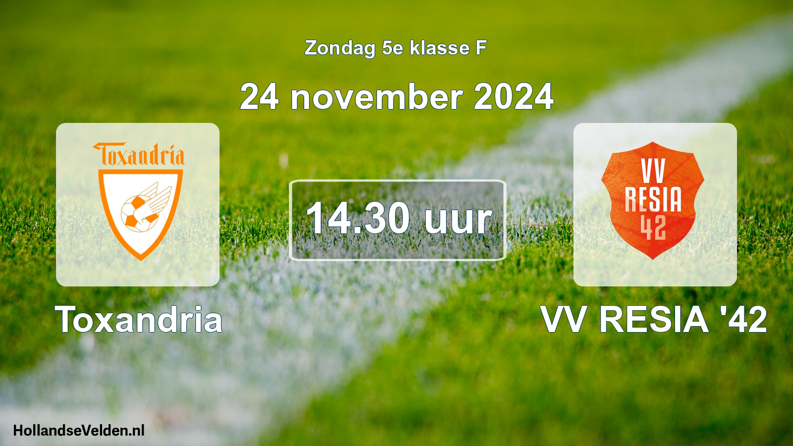 Scheduled Match: Toxandria - VV RESIA '42 (24 November 2024)