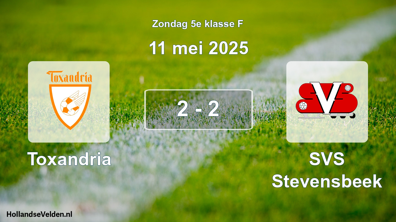 Total number of matches played: Toxandria - SVS Stevensbeek 2 - 2 (11 May 2025)