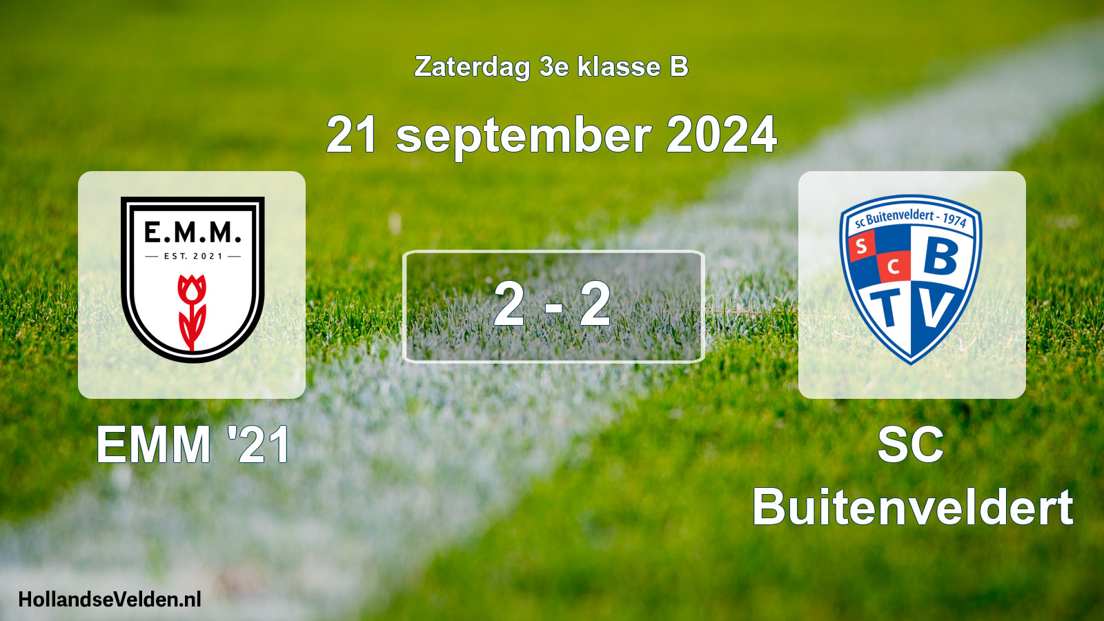 Total number of matches played: EMM '21 - SC Buitenveldert 2 - 2 (21 September 2024)