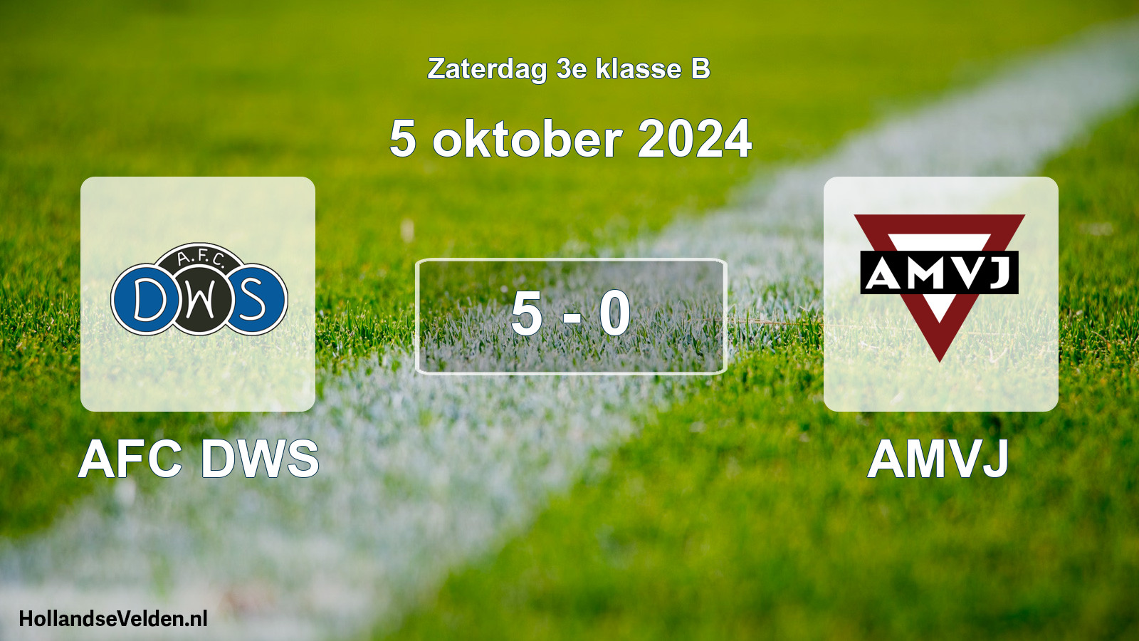 Total number of matches played: AFC DWS - AMVJ 5 - 0 (5 October 2024)