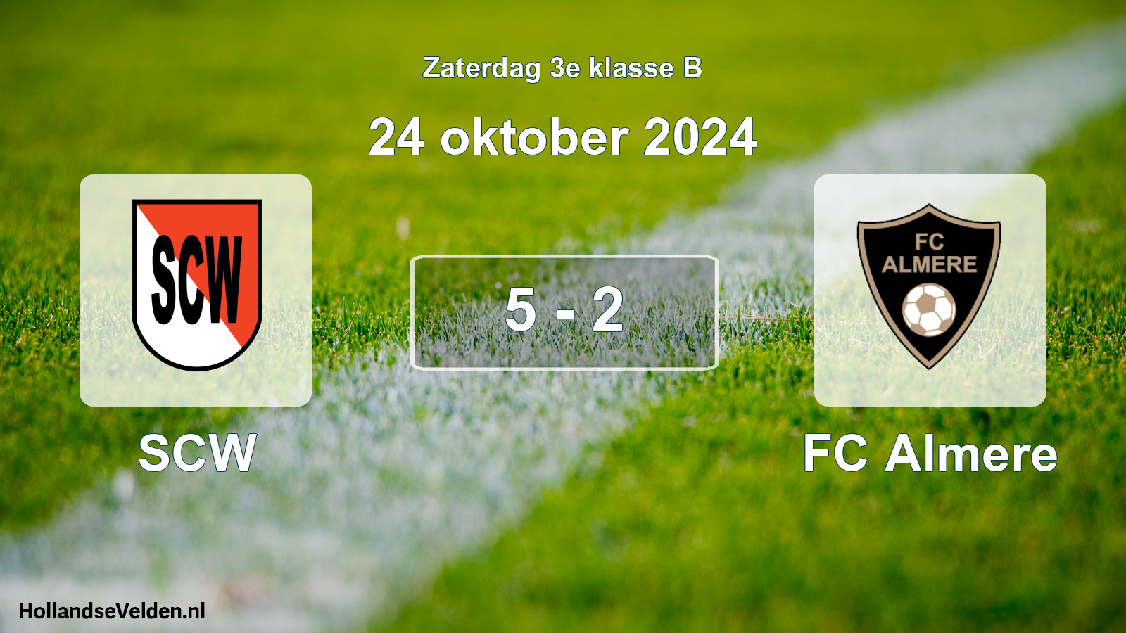 Total number of matches played: SCW - FC Almere 5 - 2 (24 October 2024)
