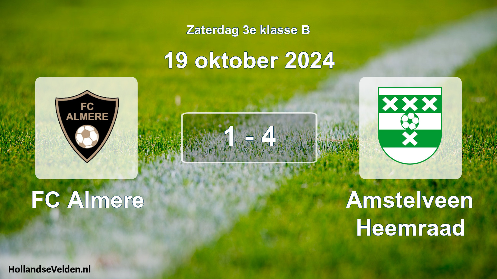 Total number of matches played: FC Almere - Amstelveen Heemraad 1 - 4 (19 October 2024)