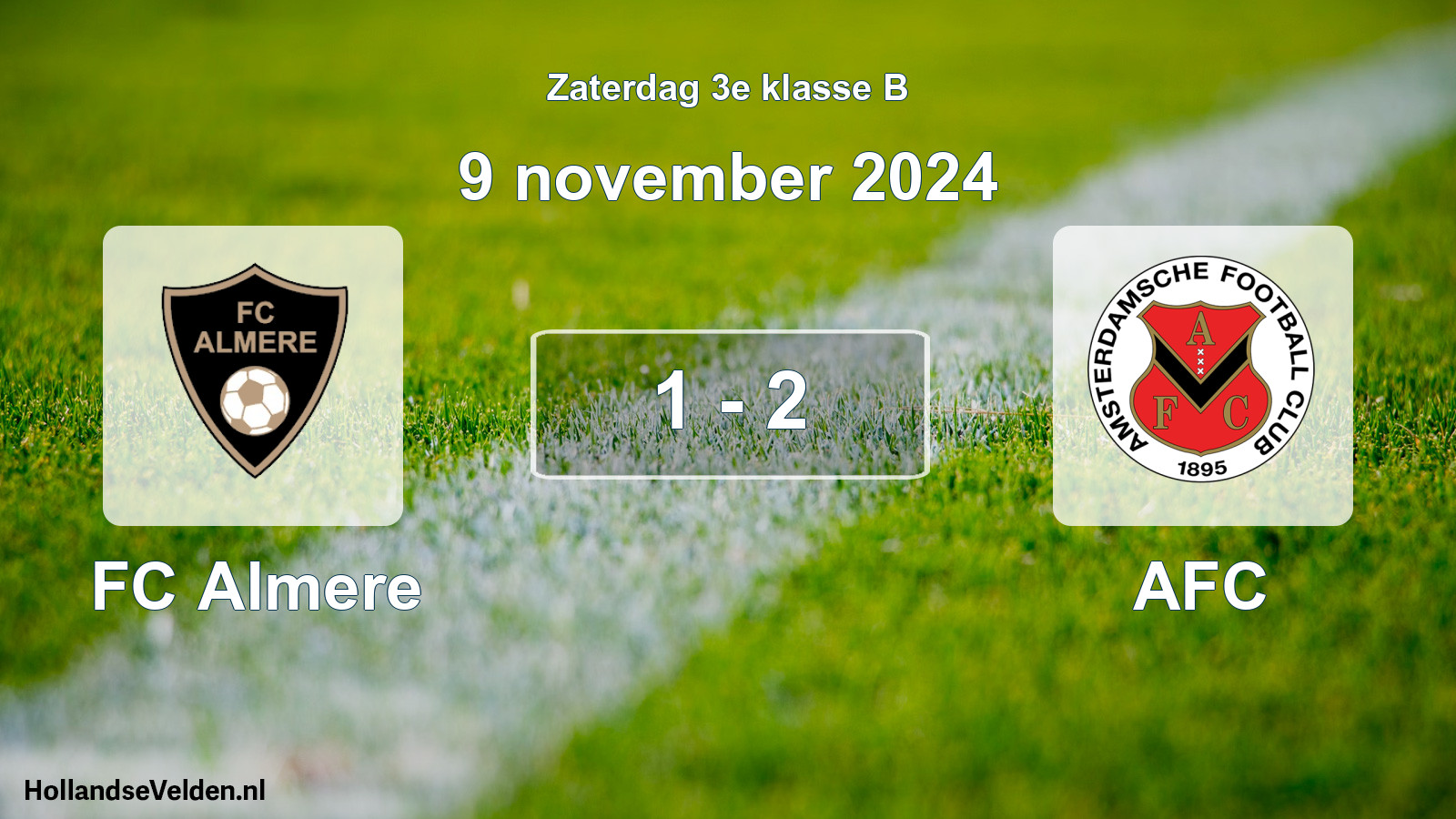 Total number of matches played: FC Almere - AFC 1 - 2 (9 November 2024)