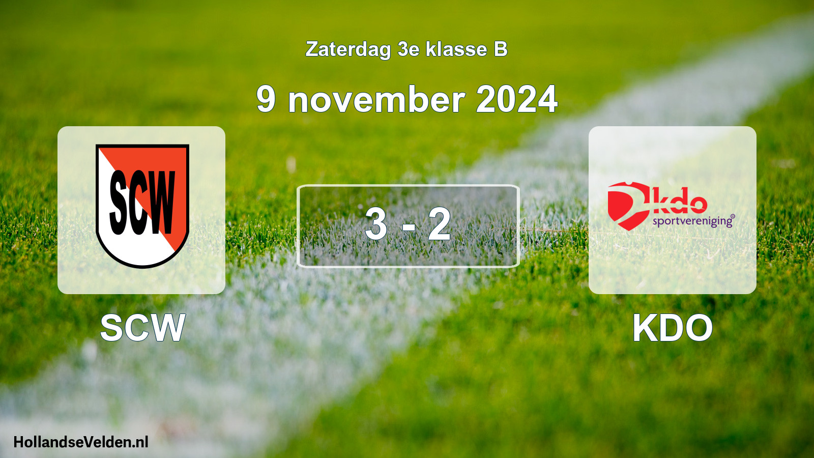 Total number of matches played: SCW - KDO 3 - 2 (9 November 2024)