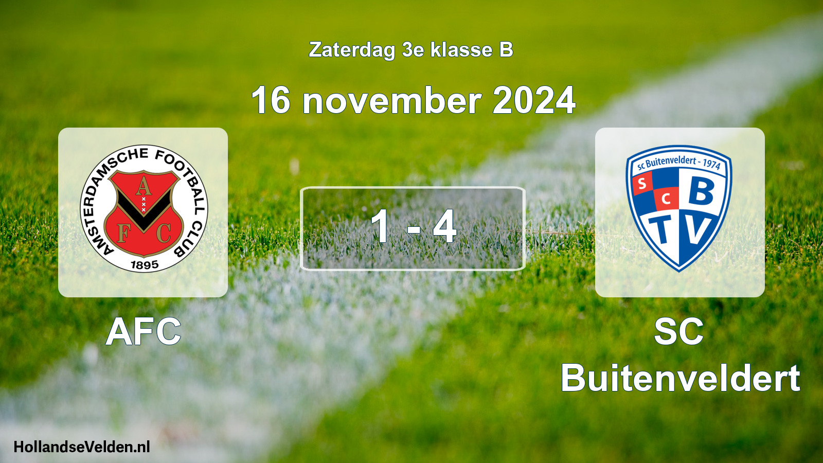 Total number of matches played: AFC - SC Buitenveldert 1 - 4 (16 November 2024)