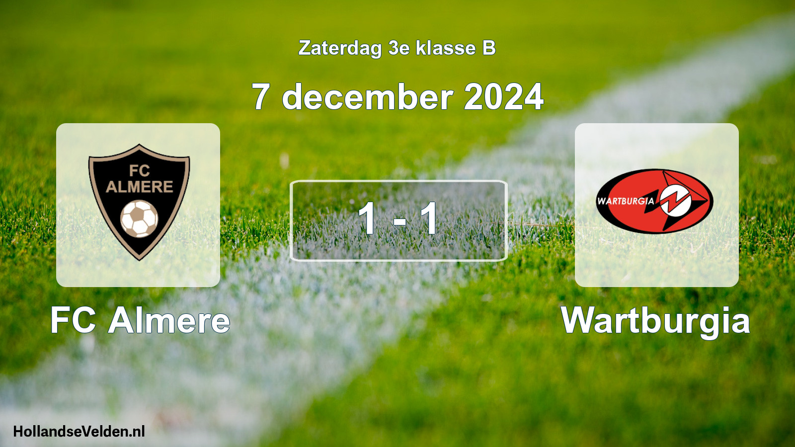 Total number of matches played: FC Almere - Wartburgia 1 - 1 (7 December 2024)