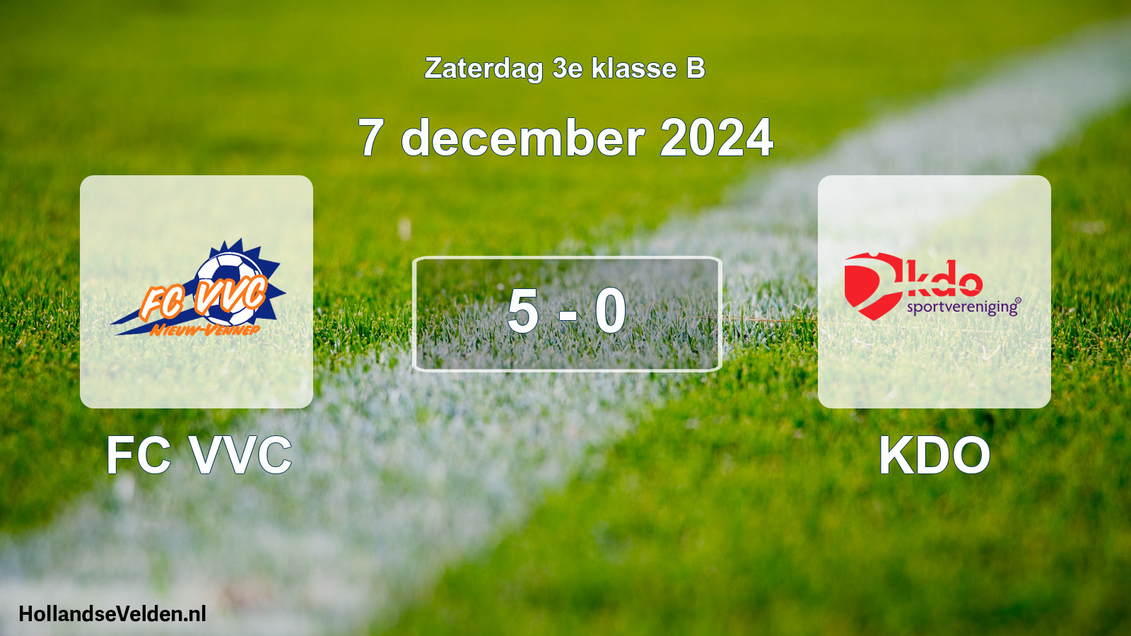 Total number of matches played: FC VVC - KDO 5 - 0 (7 December 2024)