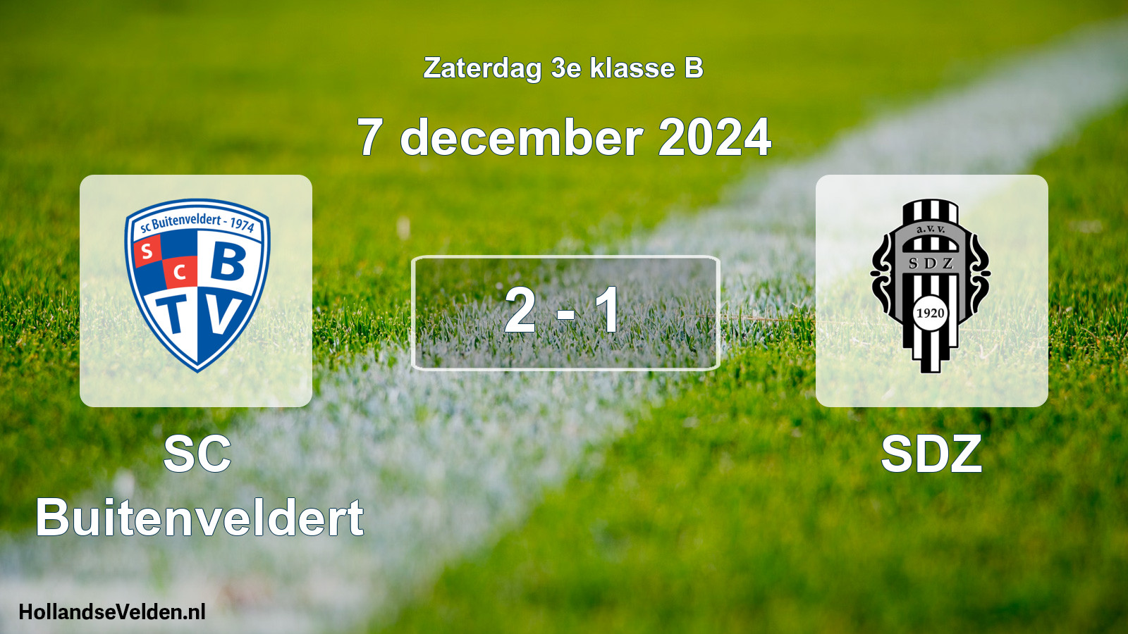Total number of matches played: SC Buitenveldert - SDZ 2 - 1 (7 December 2024)