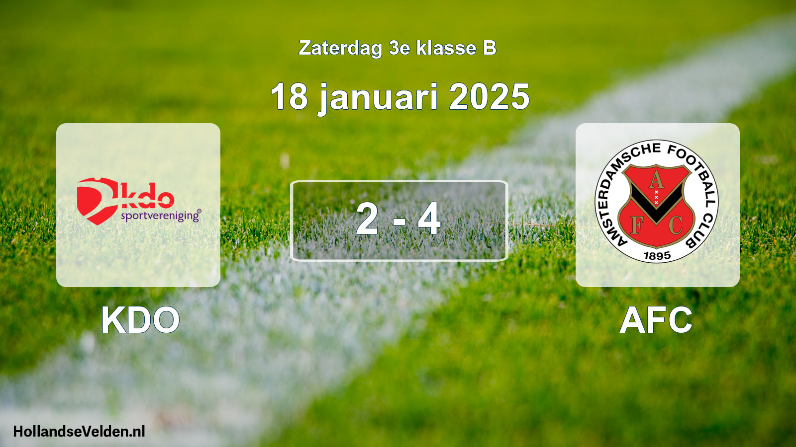 Total number of matches played: KDO - AFC 2 - 4 (18 January 2025)