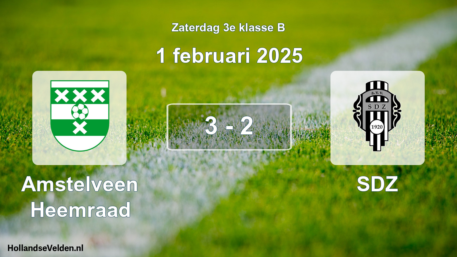 Total number of matches played: Amstelveen Heemraad - SDZ 3 - 2 (1 February 2025)