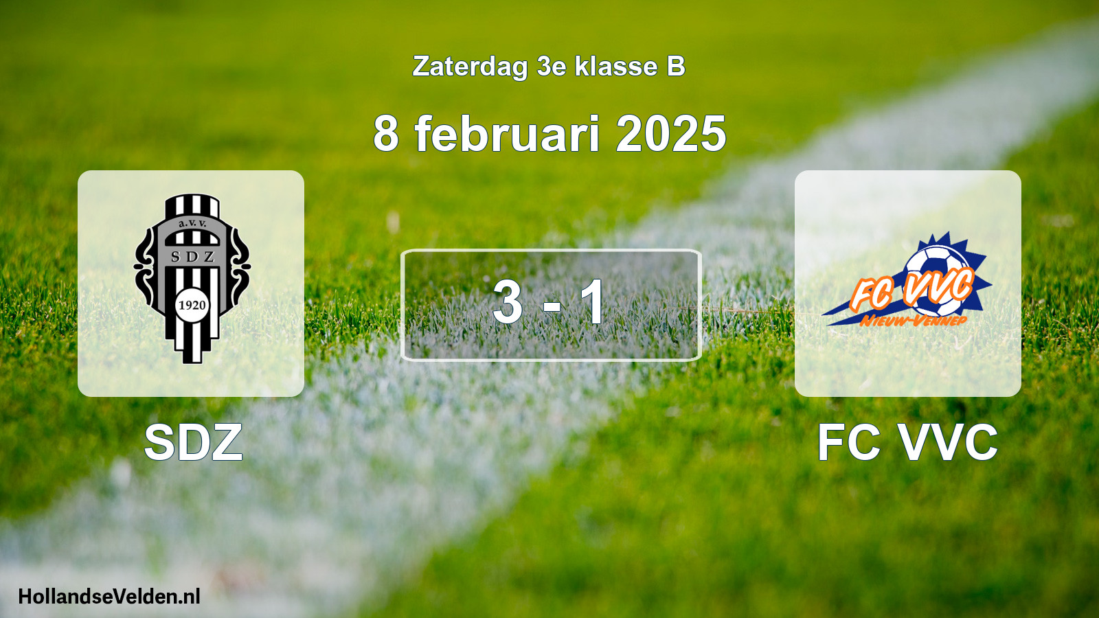 Total number of matches played: SDZ - FC VVC 3 - 1 (8 February 2025)