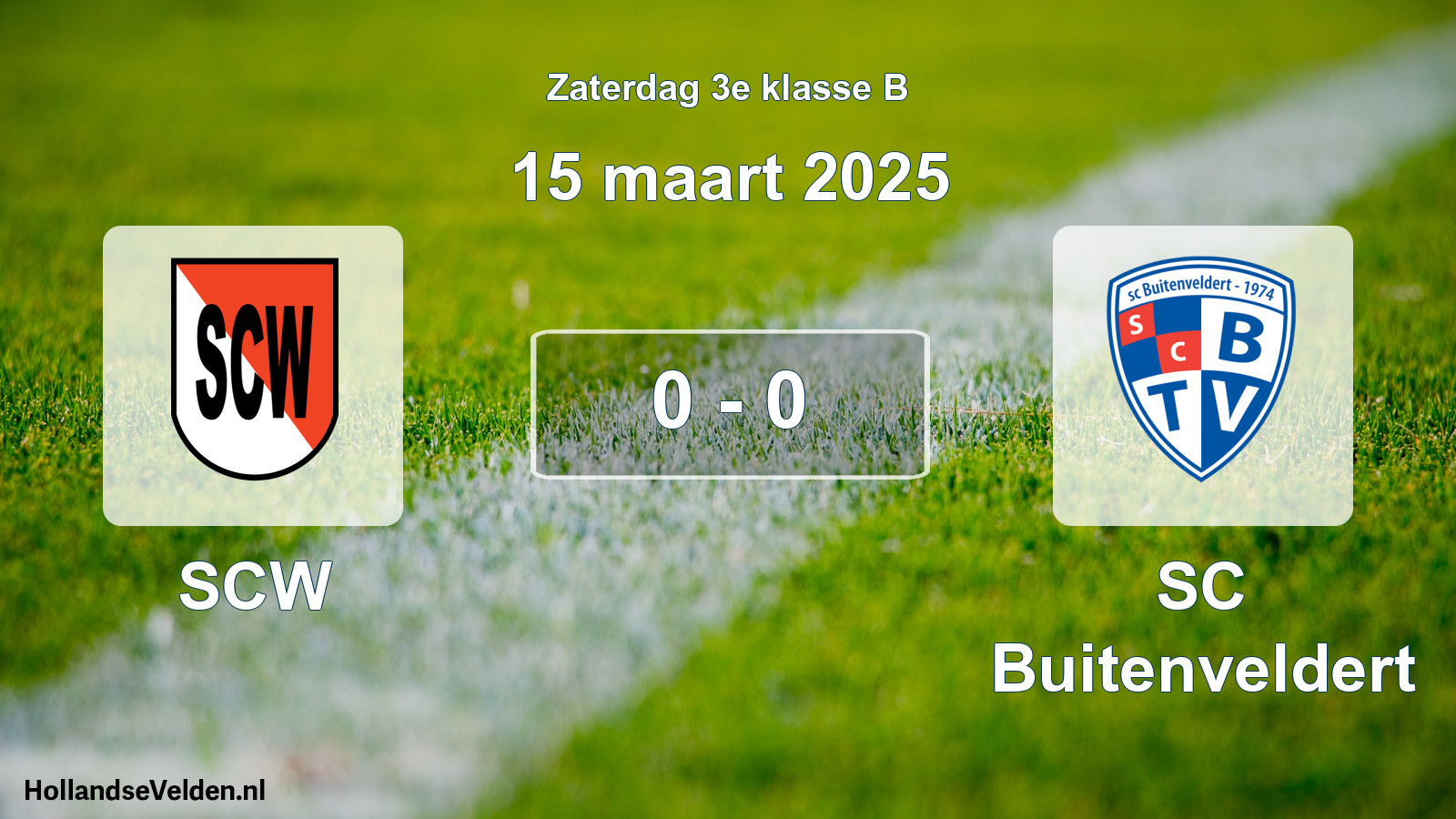 Total number of matches played: SCW - SC Buitenveldert 0 - 0 (15 March 2025)