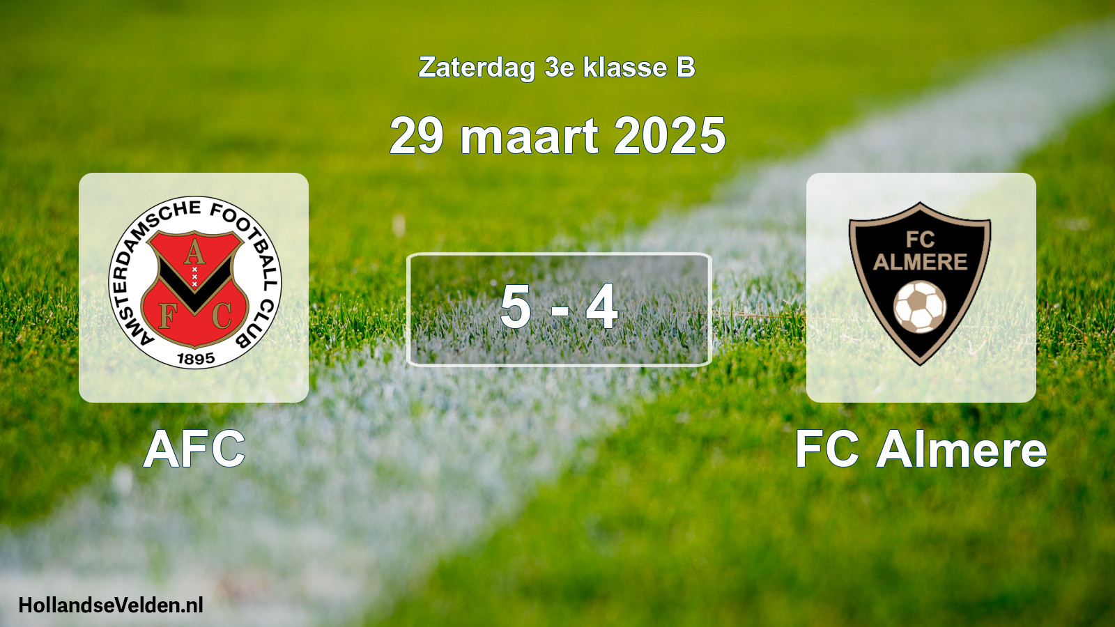 Total number of matches played: AFC - FC Almere 5 - 4 (29 March 2025)