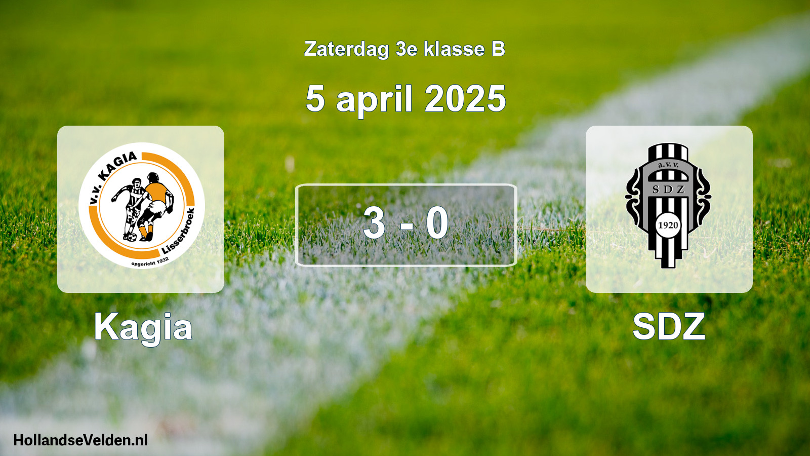 Total number of matches played: Kagia - SDZ 3 - 0 (5 April 2025)