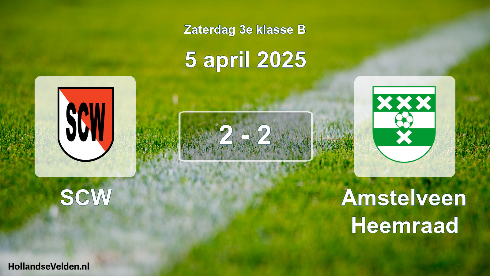 Total number of matches played: SCW - Amstelveen Heemraad 2 - 2 (5 April 2025)