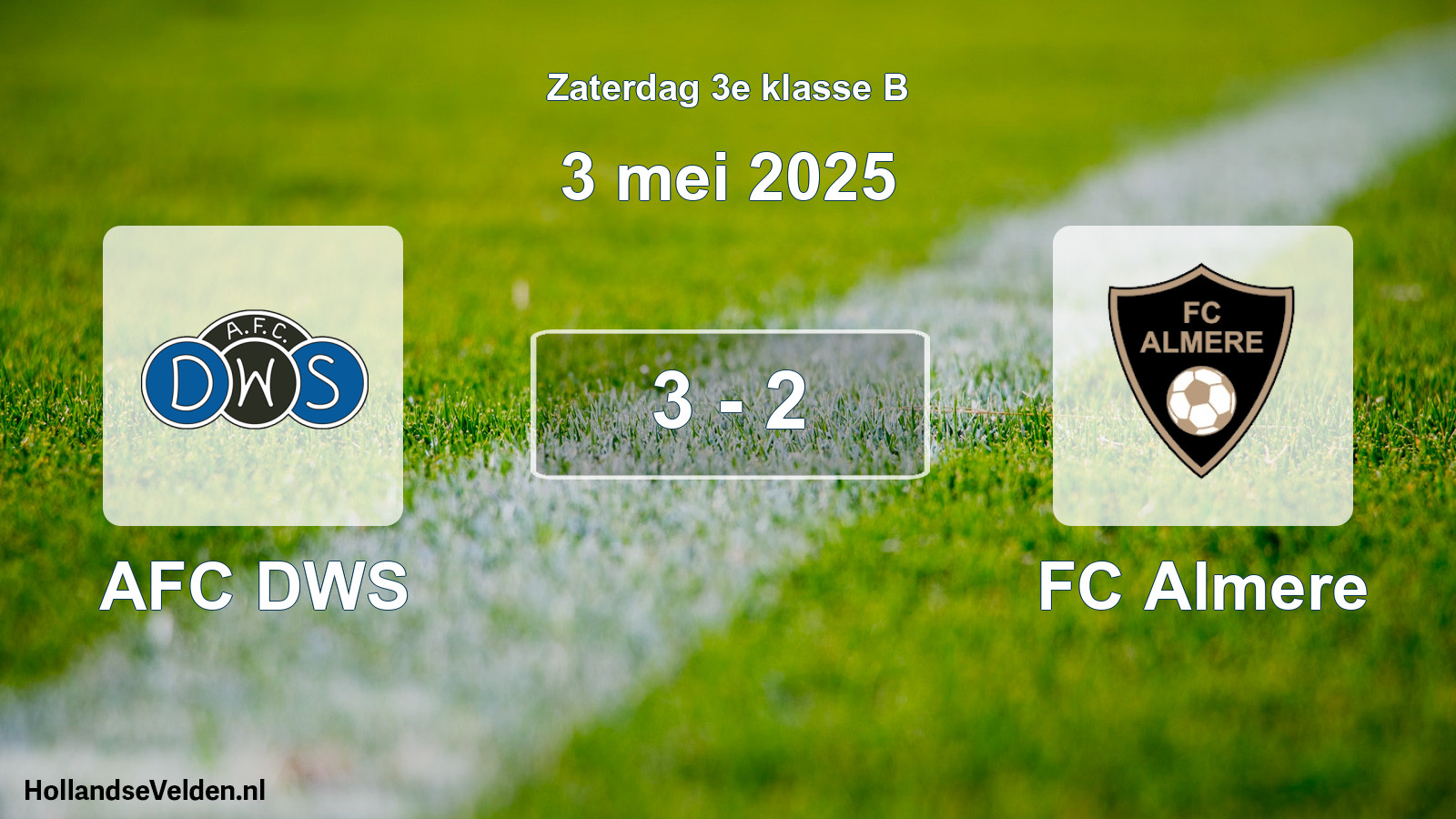 Total number of matches played: AFC DWS - FC Almere 3 - 2 (3 May 2025)