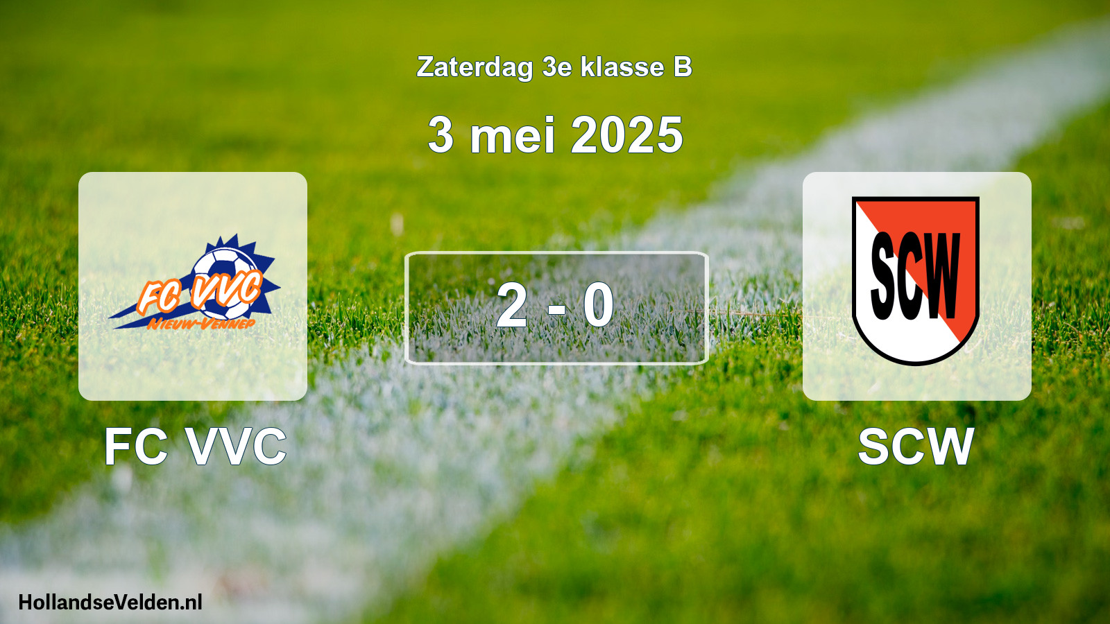 Total number of matches played: FC VVC - SCW 2 - 0 (3 May 2025)