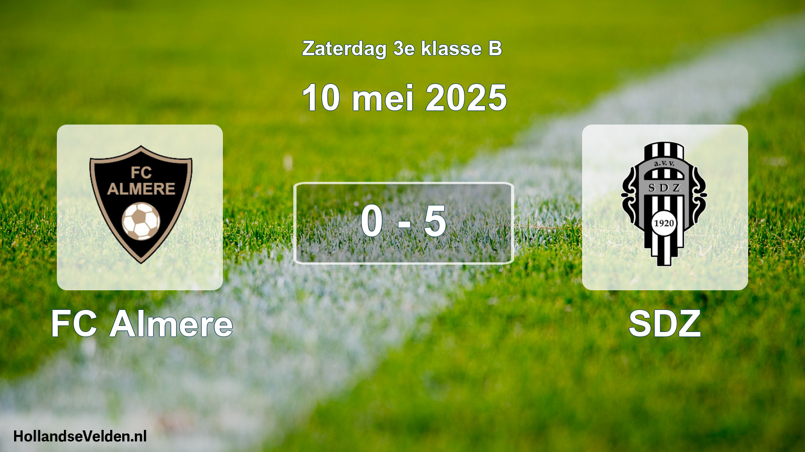 Total number of matches played: FC Almere - SDZ 0 - 5 (10 May 2025)